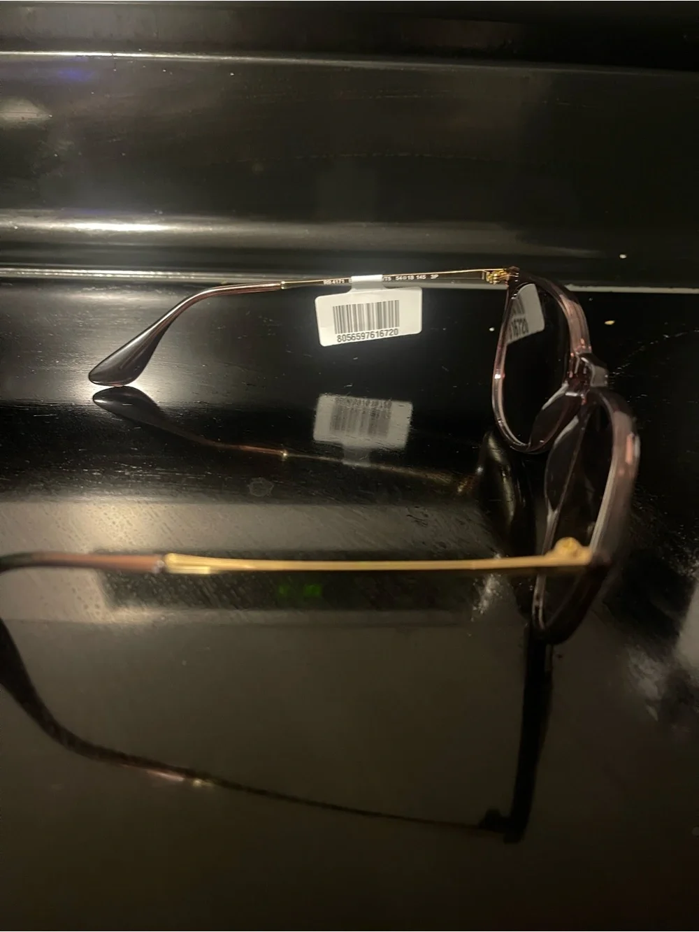 Ray-Ban Translucent Lavender/Purple Frame Sunglasses with Gradient Lenses